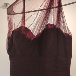 Elegant Burgundy Evening Dress